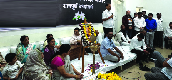 गोंदियात अजित दादांना देण्यात आली भावपूर्ण श्रद्धांजली…..